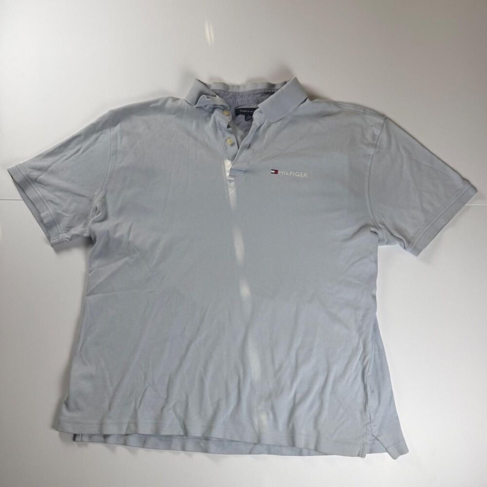 Tommy-hilfiger Men's Blue and Grey Polo-shirts